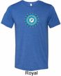 Mens Yoga Shirt Blue Vishuddha Tri Blend Crewneck Shirt