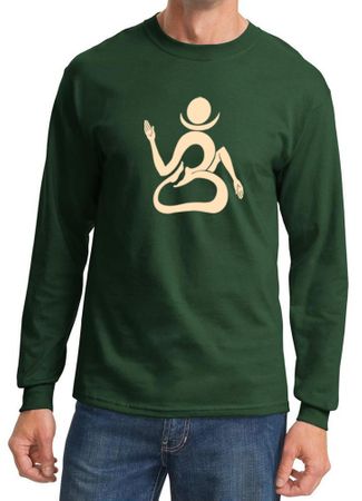 Mens Yoga Shirt Body OM Long Sleeve Tee T-shirt