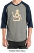 Mens Yoga Shirt Body OM Raglan Tee T-Shirt