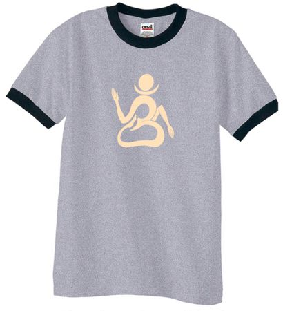 Mens Yoga Shirt Body OM Ringer Tee T-Shirt