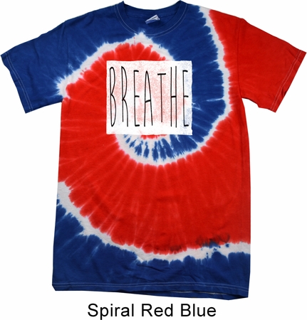 Mens Yoga Shirt Breathe Patriotic Tie Dye Tee T-shirt
