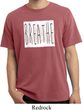 Mens Yoga Shirt Breathe Pigment Dyed Tee T-Shirt