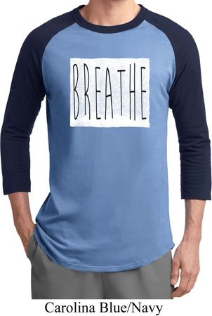 Mens Yoga Shirt Breathe Raglan Tee T-Shirt