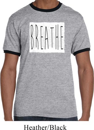 Mens Yoga Shirt Breathe Ringer Tee T-Shirt