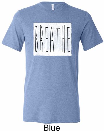 Mens Yoga Shirt Breathe Tri Blend Crewneck Shirt