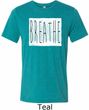 Mens Yoga Shirt Breathe Tri Blend Crewneck Shirt