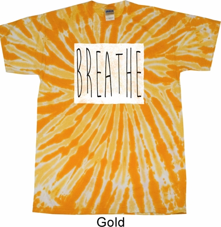 Mens Yoga Shirt Breathe Twist Tie Dye Tee T-shirt