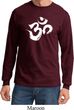 Mens Yoga Shirt Brushstroke Aum Long Sleeve Tee T-Shirt
