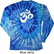Mens Yoga Shirt Brushstroke Aum Long Sleeve Tie Dye Tee T-shirt