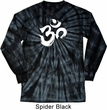 Mens Yoga Shirt Brushstroke Aum Long Sleeve Tie Dye Tee T-shirt