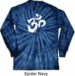 Mens Yoga Shirt Brushstroke Aum Long Sleeve Tie Dye Tee T-shirt