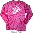 Mens Yoga Shirt Brushstroke Aum Long Sleeve Tie Dye Tee T-shirt