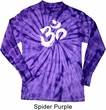 Mens Yoga Shirt Brushstroke Aum Long Sleeve Tie Dye Tee T-shirt