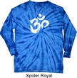 Mens Yoga Shirt Brushstroke Aum Long Sleeve Tie Dye Tee T-shirt