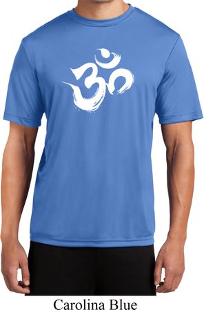 Mens Yoga Shirt Brushstroke Aum Moisture Wicking Tee T-Shirt