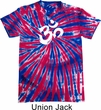 Mens Yoga Shirt Brushstroke Aum Patriotic Tie Dye Tee T-shirt