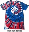 Mens Yoga Shirt Brushstroke Aum Patriotic Tie Dye Tee T-shirt