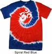 Mens Yoga Shirt Brushstroke Aum Patriotic Tie Dye Tee T-shirt