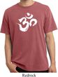 Mens Yoga Shirt Brushstroke Aum Pigment Dyed Tee T-Shirt