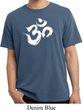 Mens Yoga Shirt Brushstroke Aum Pigment Dyed Tee T-Shirt