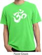 Mens Yoga Shirt Brushstroke Aum Pigment Dyed Tee T-Shirt
