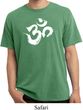 Mens Yoga Shirt Brushstroke Aum Pigment Dyed Tee T-Shirt