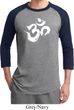 Mens Yoga Shirt Brushstroke Aum Raglan Tee T-Shirt