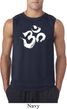 Mens Yoga Shirt Brushstroke Aum Sleeveless Tee T-Shirt