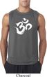 Mens Yoga Shirt Brushstroke Aum Sleeveless Tee T-Shirt