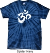 Mens Yoga Shirt Brushstroke Aum Spider Tie Dye Tee T-shirt