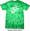 Mens Yoga Shirt Brushstroke Aum Spider Tie Dye Tee T-shirt