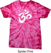 Mens Yoga Shirt Brushstroke Aum Spider Tie Dye Tee T-shirt