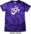 Mens Yoga Shirt Brushstroke Aum Spider Tie Dye Tee T-shirt