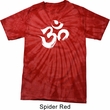 Mens Yoga Shirt Brushstroke Aum Spider Tie Dye Tee T-shirt