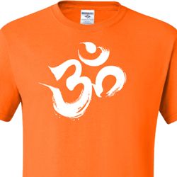 Mens Yoga Shirt Brushstroke Aum Tall Tee T-Shirt