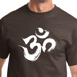 Mens Yoga Shirt Brushstroke Aum Tee T-Shirt