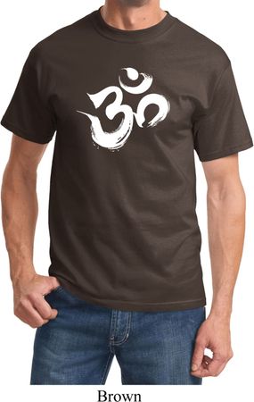 Mens Yoga Shirt Brushstroke Aum Tee T-Shirt