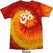 Mens Yoga Shirt Brushstroke Aum Tie Dye Tee T-shirt