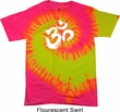 Mens Yoga Shirt Brushstroke Aum Tie Dye Tee T-shirt