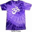 Mens Yoga Shirt Brushstroke Aum Tie Dye Tee T-shirt