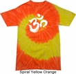 Mens Yoga Shirt Brushstroke Aum Tie Dye Tee T-shirt