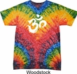 Mens Yoga Shirt Brushstroke Aum Tie Dye Tee T-shirt
