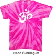 Mens Yoga Shirt Brushstroke Aum Twist Tie Dye Tee T-shirt