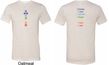 Mens Yoga Shirt Chakra Words Front and Back Tri Blend Crewneck Shirt