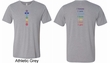 Mens Yoga Shirt Chakra Words Front and Back Tri Blend Crewneck Shirt