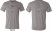 Mens Yoga Shirt Chakra Words Front and Back Tri Blend Crewneck Shirt