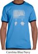 Mens Yoga Shirt Choices Carolina Blue/Navy Ringer Tee T-Shirt