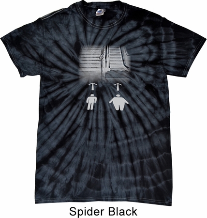 Mens Yoga Shirt Choices Spider Tie Dye Tee T-shirt