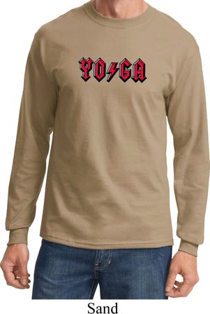 Mens Yoga Shirt Classic Rock Yoga Long Sleeve Tee T-Shirt