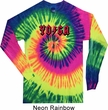 Mens Yoga Shirt Classic Rock Yoga Long Sleeve Tie Dye Tee T-shirt